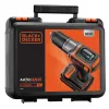 Berbequim Black & Decker ASD18K-QW, sem chave, 1,5 Ah, preto/laranja
