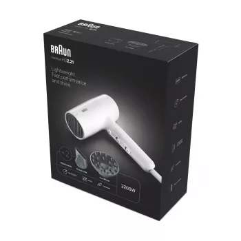 Secador de cabelo Braun BRHD226E 2200W tecnologia iónica leve