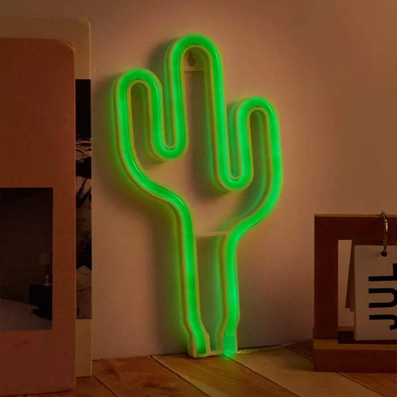 Luz néon MANTA SNL74GN verde cato — letreiro néon decorativo, modelo SNL74GN