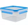 Recipiente de armazenamento EMSA Clip&Close 1,3 L quadrado hermético sem BPA, modelo 3110600387