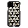Capa para smartphone iKins para iPhone 11 Pro Max, design pirâmide preto, capa rígida protetora