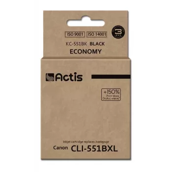Tinta Actis KC-551Bk (substituto do Canon CLI-551BK; Standard; 12 ml; preto)