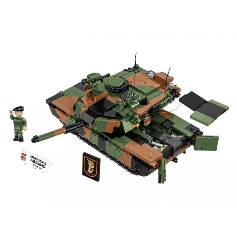 Conjunto de construção Cobi M1A2 SEPV3 Abrams modelo com 1.065 blocos