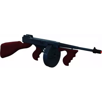 Pistola de gangster em metal Pulio 155132/6 — pistola de brinquedo de mola, construção em metal, capacidade de 8 tiros