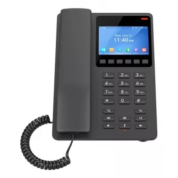 Telefone IP Grandstream Networks GHP631W preto 2 linhas LCD Wi-Fi