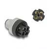 Conector DeLOCK M12 codificação A 4 pinos macho ligação por parafuso 60533