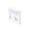 Tomada de parede Lanview LKS830 45x45 mm 2 portas Ethernet