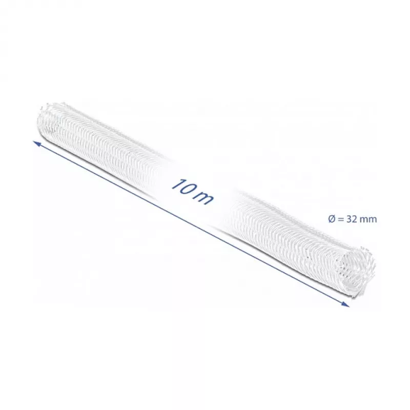 Manga trançada DeLOCK 20820 10 m x 32 mm branco