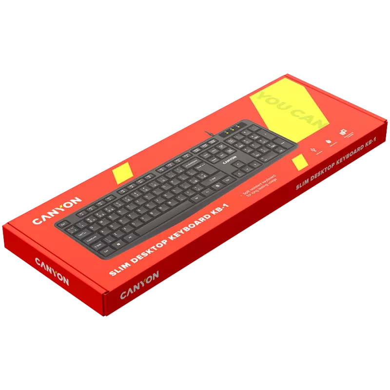 Teclado com fios CANYON KB-1 layout UK preto