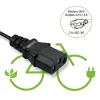 Carregador QOLTEC 36V–42V 2A com conector C14-IE de 3 polos para baterias de e-bike