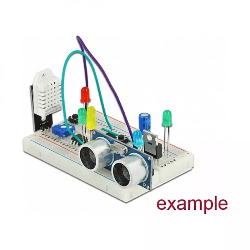 Breadboard DELOCK 18315 — plástico branco, 54 × 84 × 9 mm