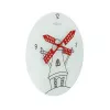 Relógio de parede NeXtime 8807 Windmil, Ø30 cm, branco/preto/vermelho