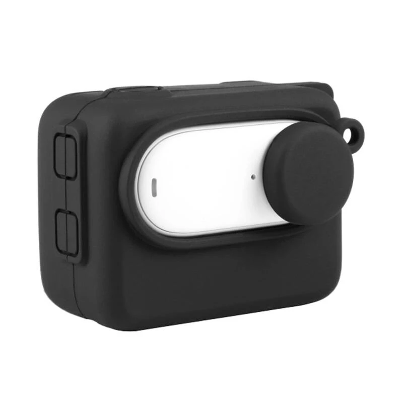 Capa protetora de silicone Puluz para Insta360 GO 3 com tampa de objetiva integrada