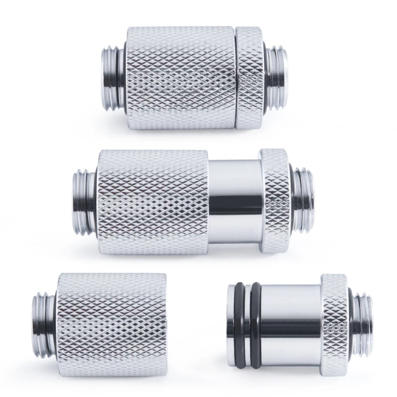 Alphacool ES D-Plug 25,5 mm de G1/4 macho para G1/4 macho, cromado