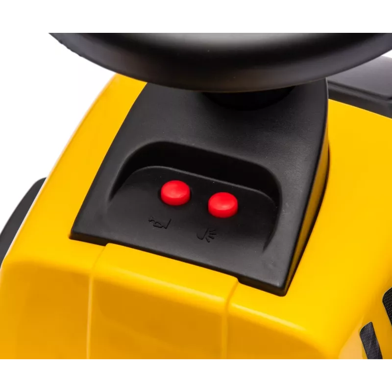 Veículo CAT trator com atrelado amarelo para montar