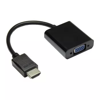 Adaptador HDMI para VGA, ficha HDMI para conector fêmea VGA, conector fêmea estéreo 3,5 mm, preto, Good Connections® (HDMI-AD21)