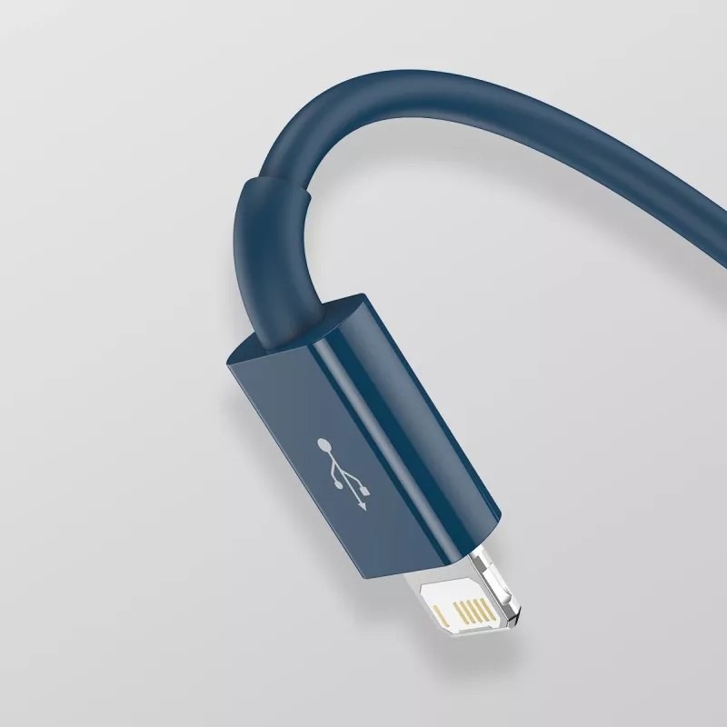 Cabo USB 3em1 Baseus Superior Series, USB para Micro-USB / USB-C / Lightning, 3,5 A, 1,5 m (azul)