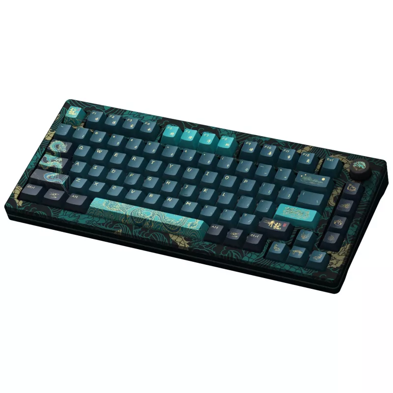 Teclado Gaming mecânico AKKO MOD 007B V3 Year of the Dragon creme-amarelo com interruptores magnéticos