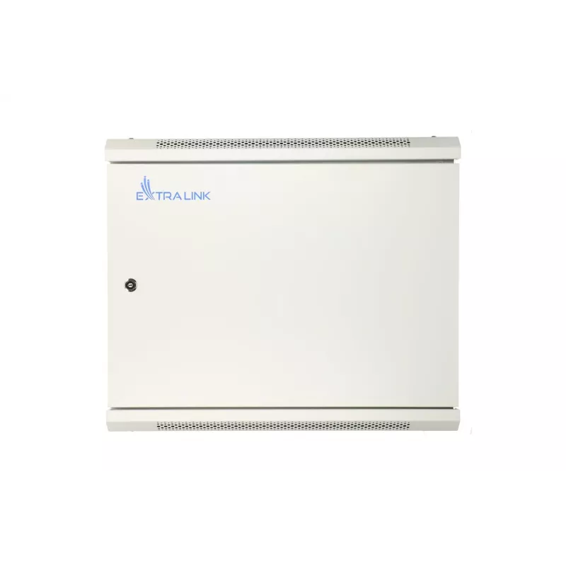 Extralink armário rack 9U 600x450 ASP cinzento montagem na parede, porta metálica