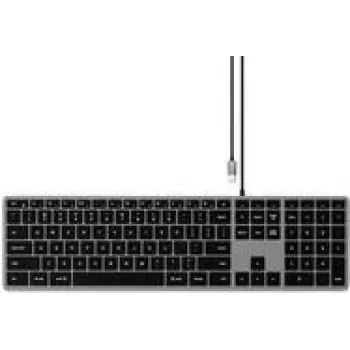 Teclado Satechi fino W3 Home USB QWERTZ alemão preto cinzento