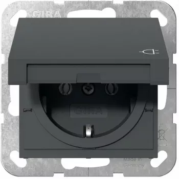 gira mecanismo de tomada SCHUKO System 55 antracite 445428