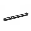 Patch panel 1U LANBERG PPUA-1024-B, 24 portas, Cat6a, U/UTP, rack 1U, profundidade 102 mm, metal, preto
