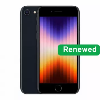 Apple Renew Grade A | iPhone SE (3.ª ger., 2022) | Midnight | 4,7 polegadas | Retina HD | A15 Bionic | 4 GB | 64 GB | iOS