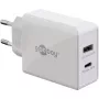 Goobay Carregador Rápido Dual USB-C™ PD (Power Delivery) (30 W) (61674)