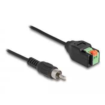 DeLOCK Cabo adaptador ficha RCA para bloco de terminais com botão de pressão 15 cm