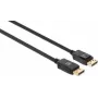 Cabo Manhattan DisplayPort 1.4, 8K@60Hz, 2 m, cabo entrelaçado, ficha macho para ficha macho, com bloqueio, totalmente blindado, preto, garantia vitalícia, corresponde a DP14MM2M