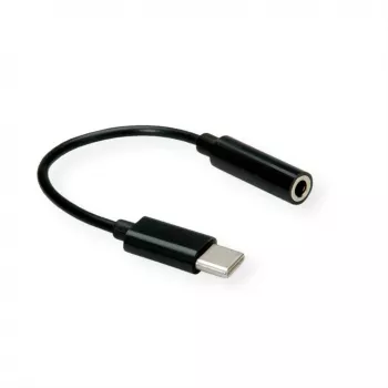 Adaptador de áudio VALUE - USB-C macho para Mini-ficha de 4 pinos fêmea