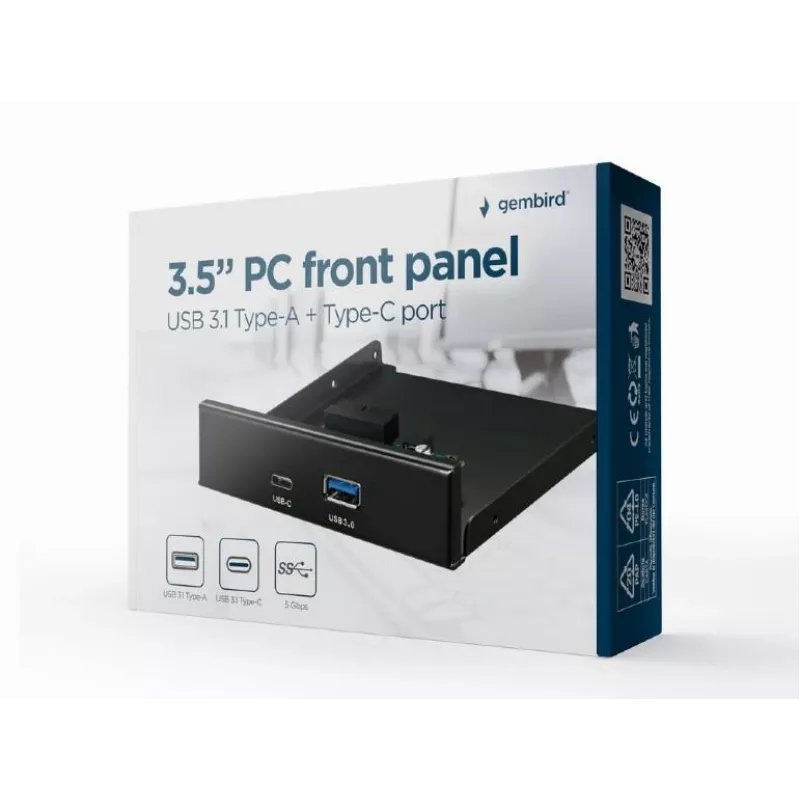 Acessório frontal para caixa 3.5 PANEL/USB 2P FDI3-U3C-01 Gembrid