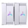 Dissipador de CPU Jonsbo CR-3000E Dual-Tower ARGB branco, dissipador de ar Dual-Tower com iluminação ARGB