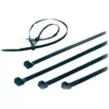 Abraçadeira de cabos, nylon resistente às intempéries, preto - comprimento 100 mm largura 2,5 mm