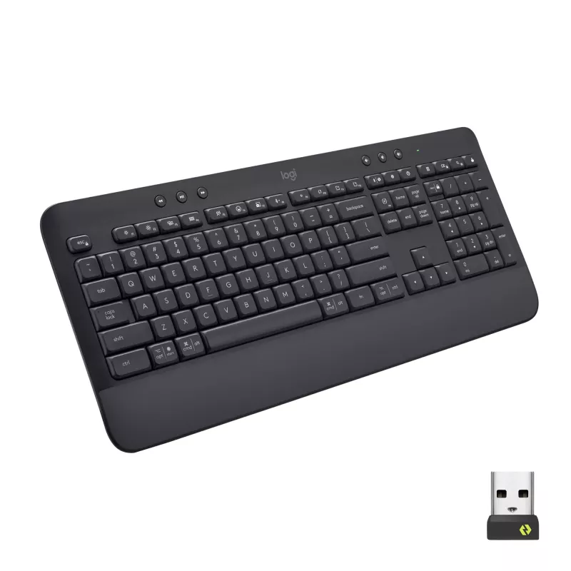 Logitech Signature K650 Teclado sem fios, Bluetooth 5.1, QWERTZ, suíço (CH), grafite (920-010912)