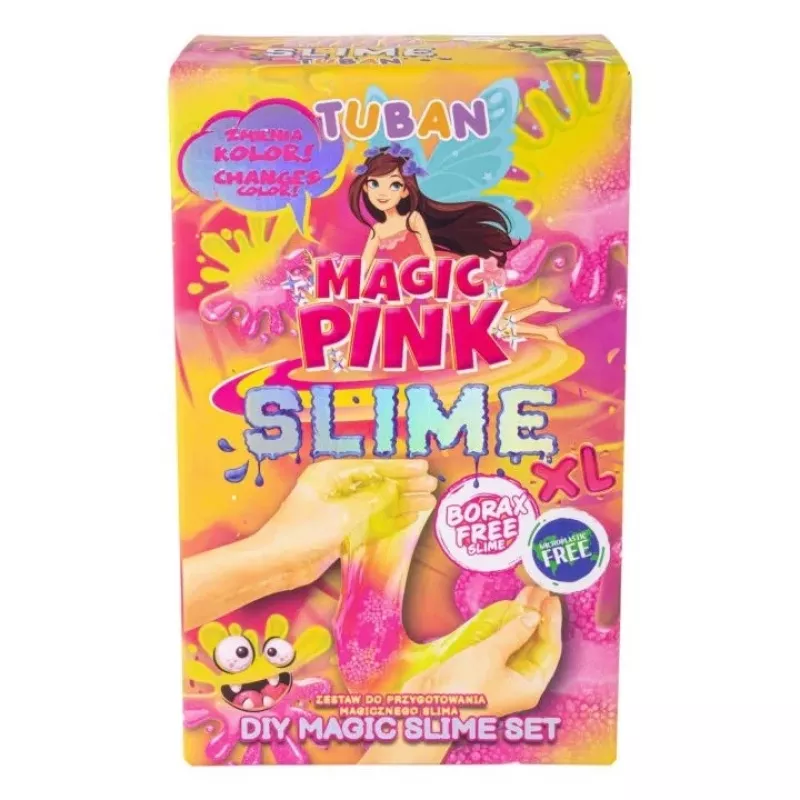 Conjunto de slime DIY TUBAN TU3569 — Magic Pink XL, não tóxico, seguro para crianças