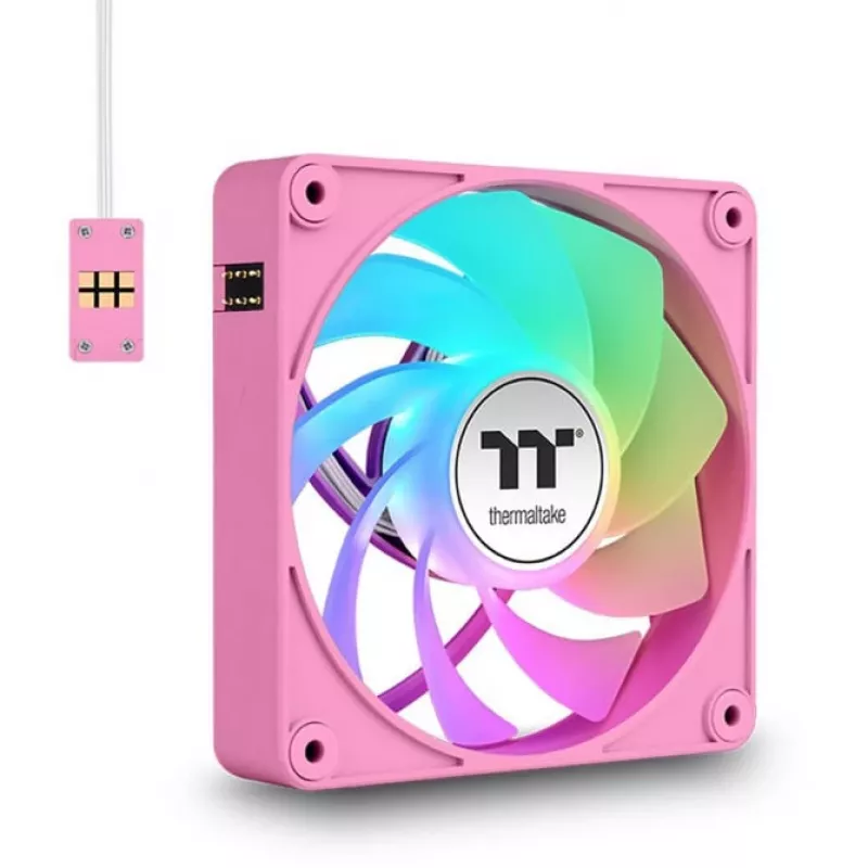 Ventoinhas THERMALTAKE CT140 EX Reverse ARGB Sync 140 mm, 500–1800 RPM, rosa, 3 unid.