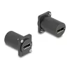 Módulo tipo D DeLOCK DisplayPort conector fêmea para conector fêmea 4K preto