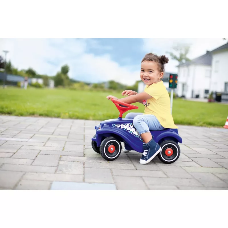 Carro de passeio Simba-Dickie BIG Bobby-Car, propulsão por empurrão, idade 1–5, 4 rodas, azul/vermelho