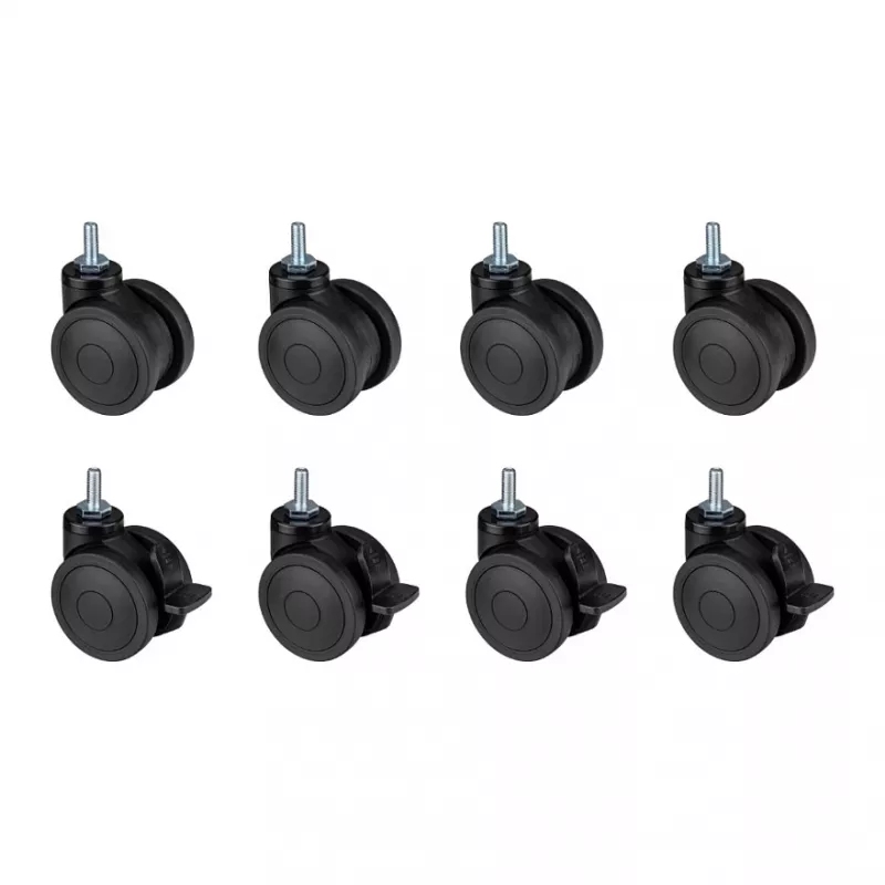 Rodas giratórias com travão OPLITE para GTR S8/S8 Elite preto retail (OP-CW)