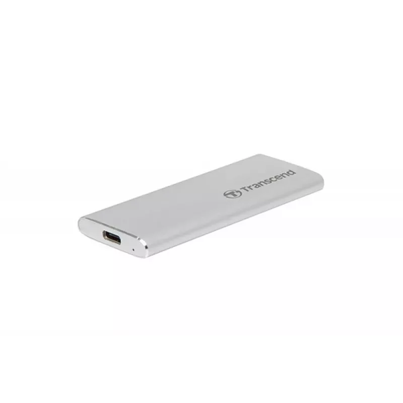 SSD portátil Transcend ESD260C 500GB USB Type-C 3.2 Gen 2, prateado