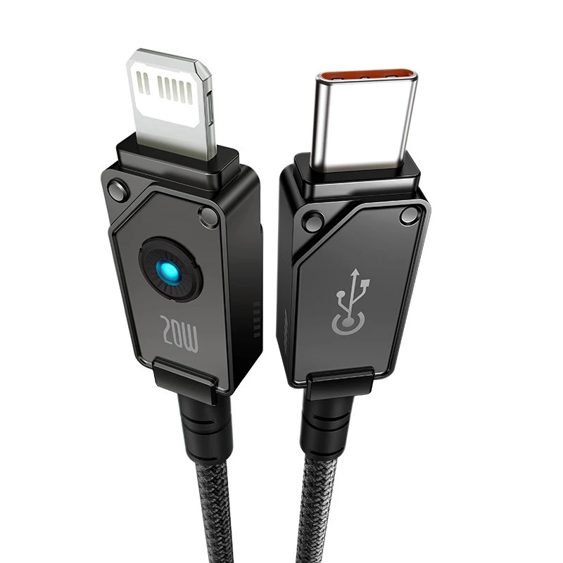 Cabo Baseus Unbreakable USB-C para iP 2 m 20 W preto