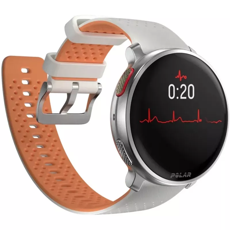 Polar Vantage V3 - Alumínio - Relógio desportivo com pulseira - Silicone - Ecrã 3,5 cm (1,39 polegadas) - 32 GB - Bluetooth - 57 g - Sunrise Apricot (900108893)
