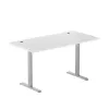 Mesa de altura ajustável Up Up Bjorn cinzenta, tampo L branco