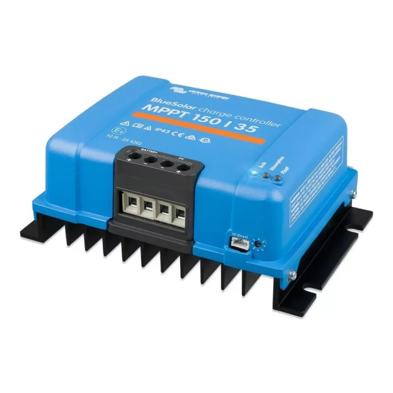 Controlador de carga solar MPPT BlueSolar 150/35 — entrada PV 150 V, corrente de carga 35 A