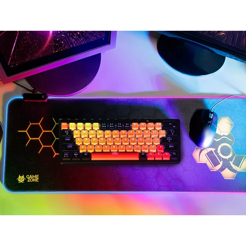 TRACER GameZone Hexy1 RGB tapete para rato e teclado, 80 x 30 x 0,4 cm, preto