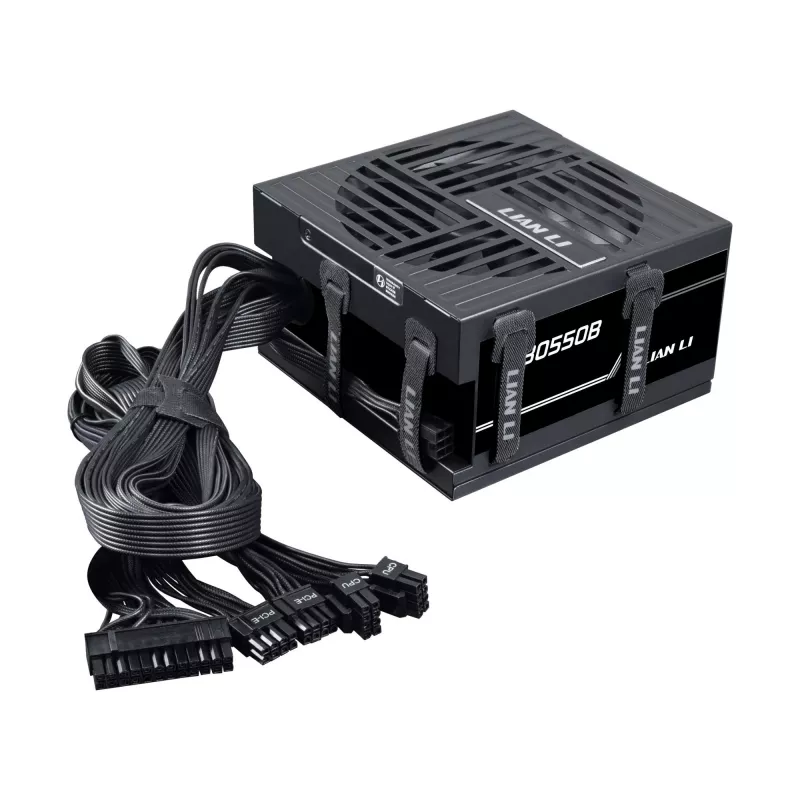 Fonte de alimentação Lian Li RB0550B.B 550 W, 24 pinos ATX, 80 PLUS Bronze, ventoinha de 135 mm, preto