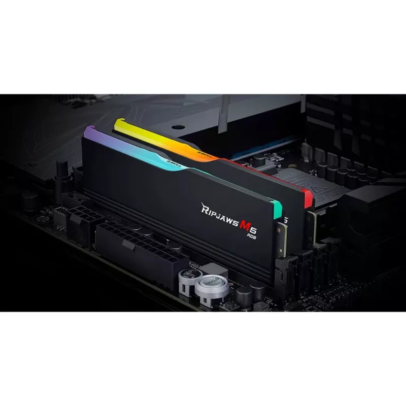 DIMM 48 GB DDR5-6000 (2x 24 GB) Dual-Kit, memória preta, F5-6000J3036F24GX2-RM5RK, Ripjaws M5 RGB, INTEL XMP