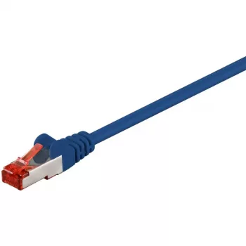 Wentronic Goobay cabo de rede CAT 6, S/FTP (PiMF), azul, 50 m – LSZH isento de halogéneos, cobre (68276)