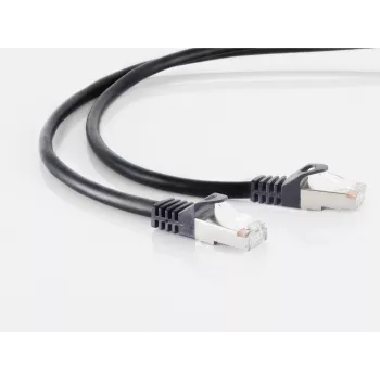 Cabo de patch Ethernet ShiverPeaks CAT 7 0,25 m S/FTP, preto